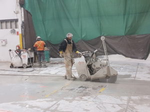 Concrete machine base contractor